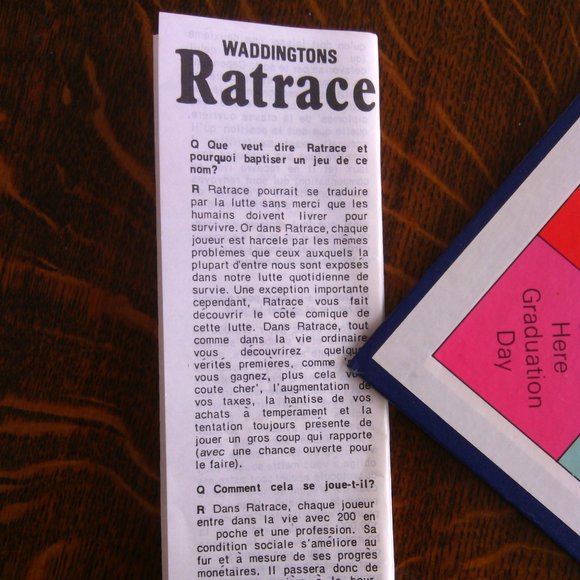 Board Games Ratrace Vintage Le fortuniste 1973 Waddingtons Game Bilingual Info - Picture 5 of 16